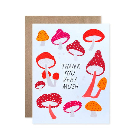 White card with black text saying, Thank You Very Mush