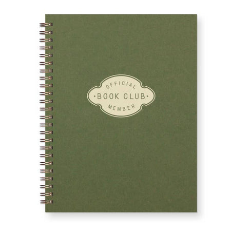 Moss green cover with ivory scallopped oval in center with green text saying, 