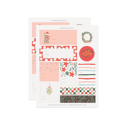 Holiday Gift Tag Sticker Sheet