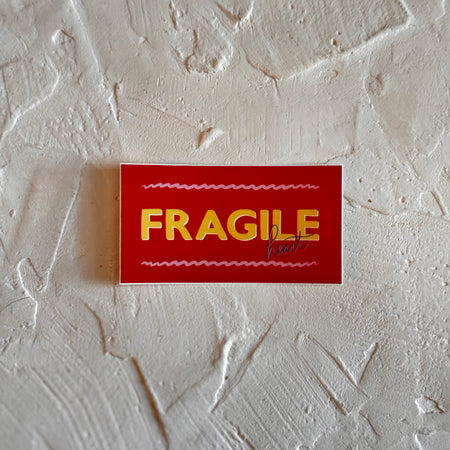 Fragile Heart shipping label sticker