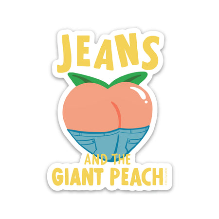 Jeans and the Giant Peach sticker