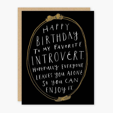 Introvert Birthday Card