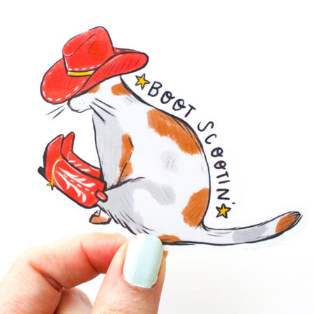 Scootin' Kitty Sticker