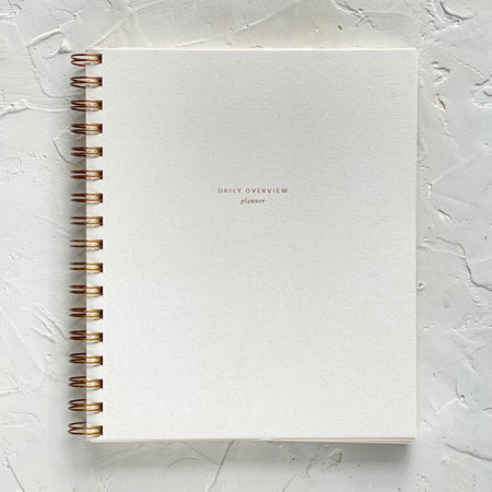 Daily Overview Planner | Chalk White