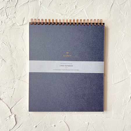 To Note Lined Notebook | Charcoal